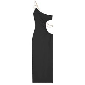 WeWoreWhat Snake Chain Jersey Knit Cutout Maxi Dress